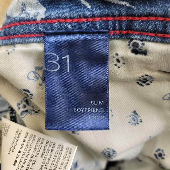 Pilcro Blue Floral Ankle Jeans - Picture 8 of 10